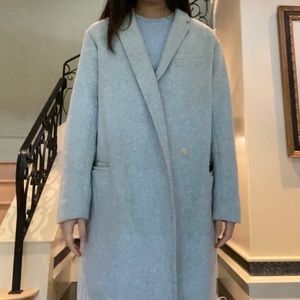 Aritzia grey maxi coat